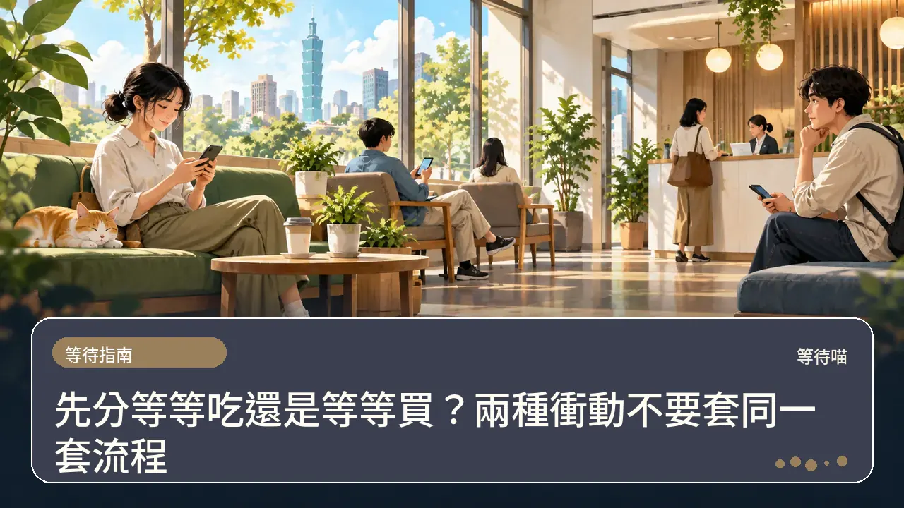 先分等等吃還是等等買？兩種衝動不要套同一套流程主題插畫